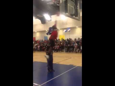 Jamaal Potopsingh Dunk At Excelsior Pep Rally