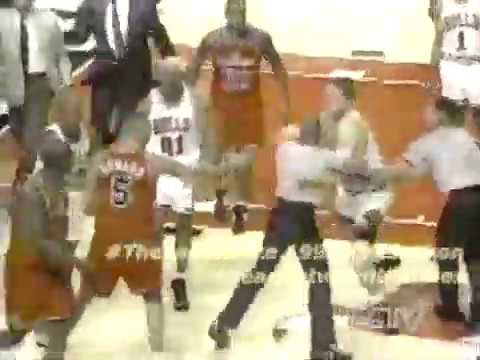 #thelastdance-#NBA BRAWL-#Bulls vs Bullets 1996 Preseason #MichaelJordan