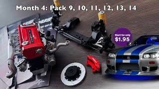 EP 4: R34 Skyline build by Fanhome, Month 4 (pack 9, 10, 11,12, 13, and 14)