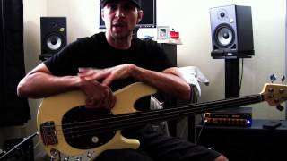 Video thumbnail for Sterling by Music Man Ray 34 CA Fretless Demo Review by The Bass Hang