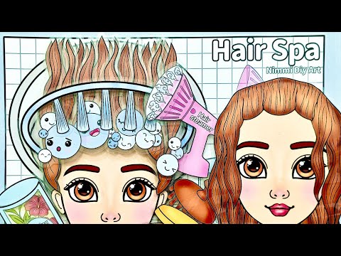 Paper Diy ✨ Hair Spa Paper Doll #Paperdiy #Paperdoll #papercraft 