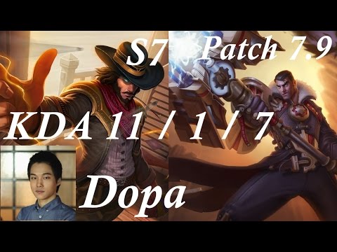S7 Dopa - Mid - TwistedFate vs Jayce - KDA 11 / 1/ 7 -- Patch 7.9
