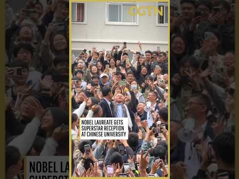 Nobel laureate gets superstar reception at Chinese university