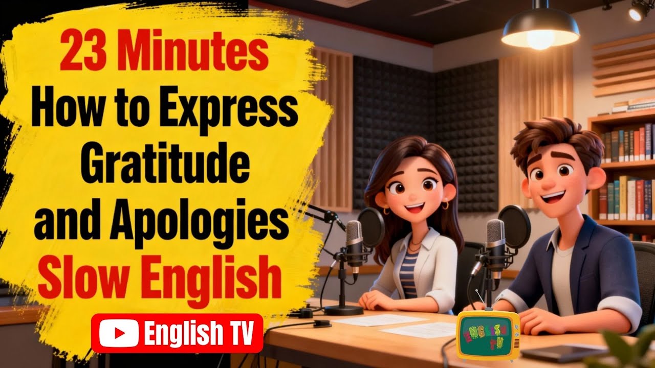 How to Express Gratitude and Apologies | Slow English Listening Practice | Shadowing for Beginners