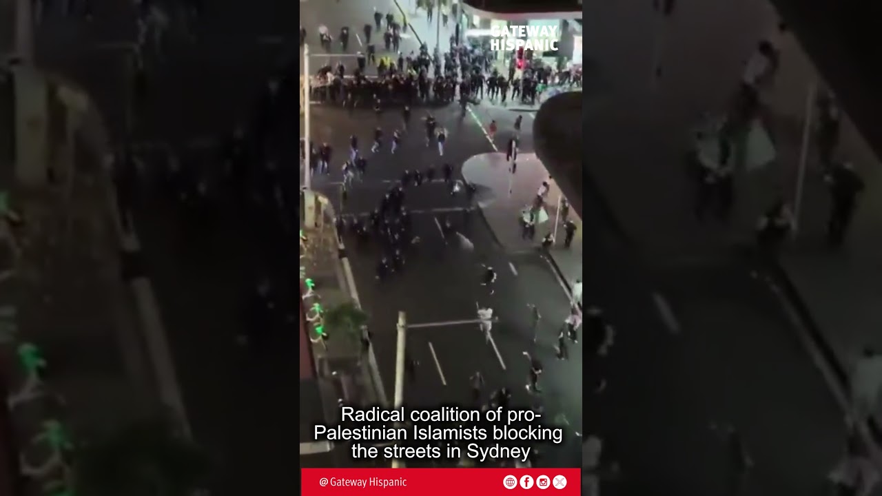 Radical coalition of pro-Palestinian Islamists blocking the streets in Sydney (VIDEO)