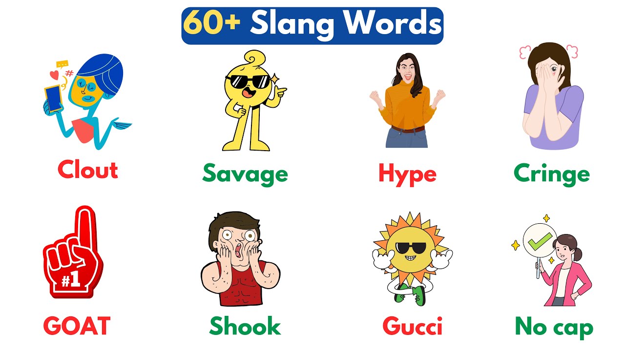 60+ Slang Words In English | English Slang Words | Advanced English Vocabulary