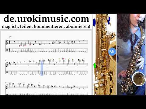Saxophonunterricht (Alt) Shakira - Me Enamoré Noten Lernen Teil#1 um-i995