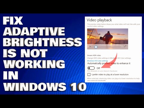 How To Fix Adaptive Brightness Is Not Working in Windows 10