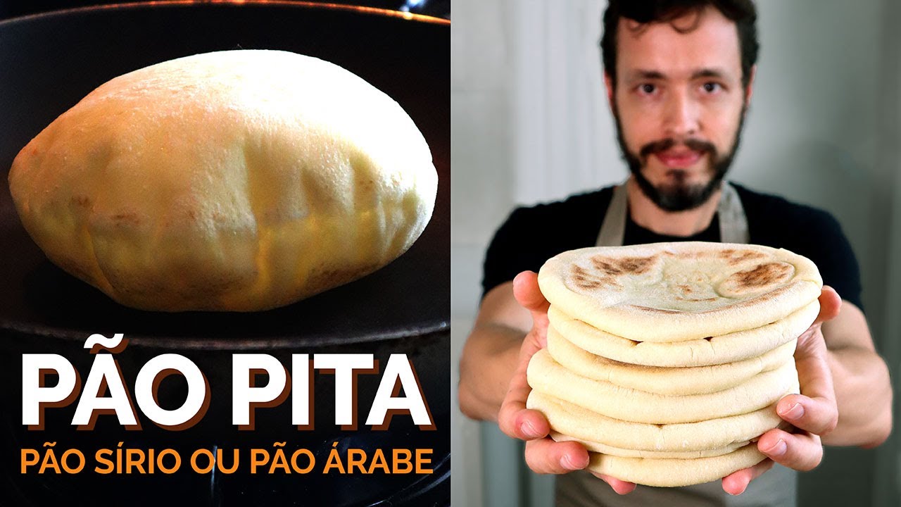 PÃO PITA (Pão Sírio ou Árabe): Receita fácil para assar no forno ou na frigideira