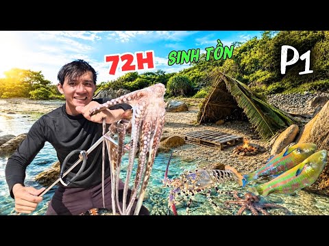 3 ngày sống trên đảo hoang (p1) làm lều trú ẩn, tìm kiếm thức ăn sinh tồn | 3 day's camping survival