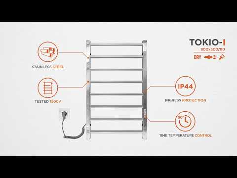 Электрический полотенцесушитель Mario Токио-I TR 2.2.1702.03.P (4820111356720, 800x500, хром/сатин/белый глянец/черный матовый/золото/бронза, универсальный, с таймером)