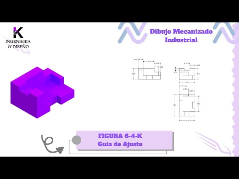 Modelado 3D en Inventor 2025 | Figura 6-4-K | Guía de Ajuste | Extrusión y Corte