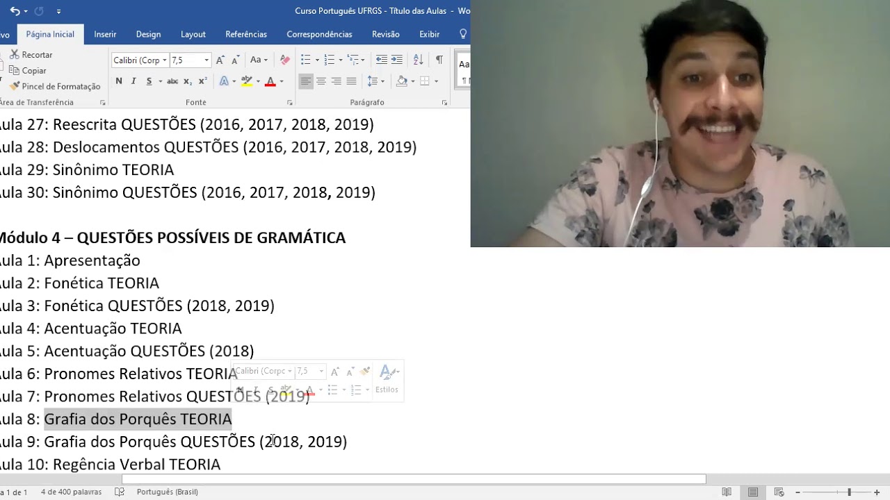 UFRGS Português - o que cai sempre e o que cai de vez em quando?