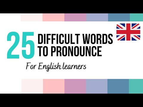 25 DIFFICULT WORDS to pronounce in ENGLISH for English learners🐘