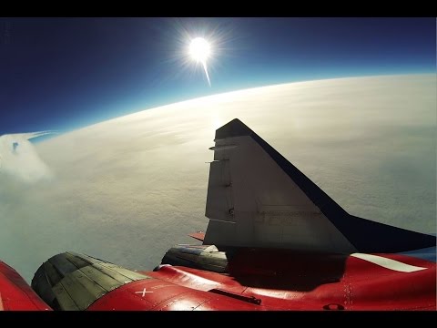 Race Car driver Josh Cartu doing Stratosphere Flight in Supersonic Fighter Jet