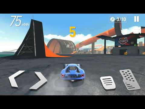 LEGENDARY CAR !!!  FORD GT - CAR STUNT RACES MEGA RAMPS