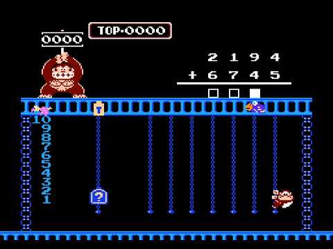 Casual Longplay: Donkey Kong Jr. Math (NES-US version) Exercise Mode