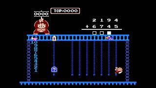 Casual Longplay: Donkey Kong Jr. Math (NES-US version) Exercise Mode