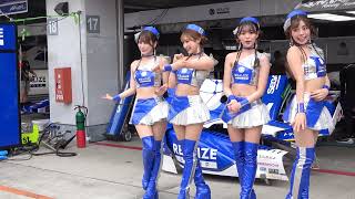2024 SUPER FORMULA Rd.4 FUJI #3#4 織田真実那 原あゆみ 夏川いづみ 菅原早記 リアライズガールズ 日曜ピットウォーク 4K