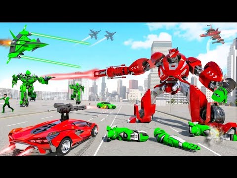 Optimus Prime Multiple Transformation Jet Robot Car Game 2020 - Android Gameplay0 - By Games hole