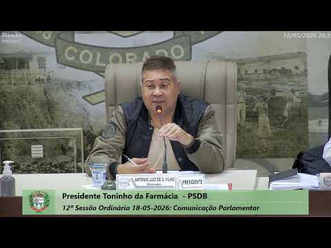 12ª SESSÃO ORDINÁRIA 18-05-2026