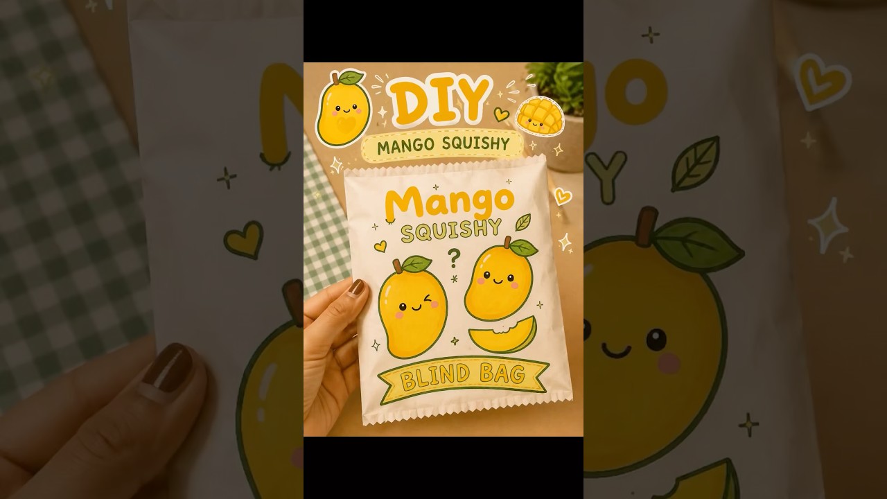 🎀✨DIY Mango Squishy Blind Bag 🥭💛 | So Cute! ✨|It’s me Hana#Blindbag#squishy#shorts