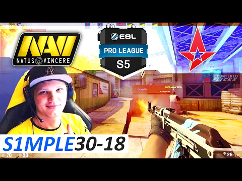 s1mple POV 30-18 / NaVi vs. Astralis [Overpass]  CS:GO ESL Pro League Season 5
