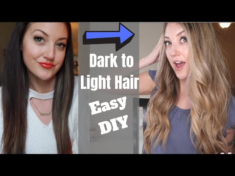 DIY Dark Hair to Blonde Hair | How To Get Blonde Hair Without Damage | At Home Hair Lightening