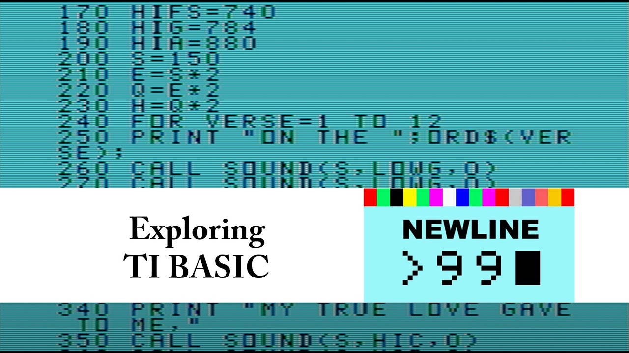 Exploring TI BASIC - Newline99
