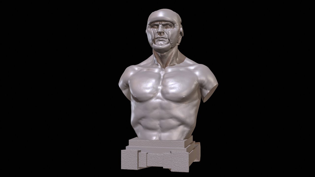 KickBoxer Bust for 3D Print 3D Print Model