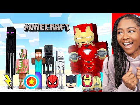 Minecraft Monster School TRANSFORMS into Superheroes!