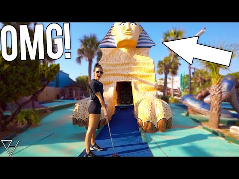 One Of The Best Mini Golf Courses Ever! Epic Hole In Ones!