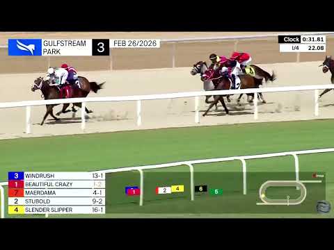 3ra Carrera de Gulfstream Park | Jueves 26 de Febrero de 2026