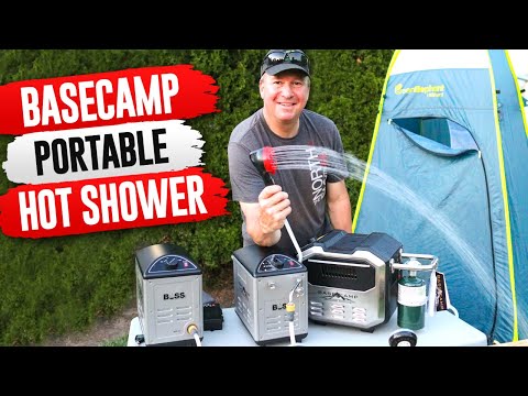 Mr Heater Portable Hot Shower System Comparison.  ALL 3 BASECAMP SHOWERS!!