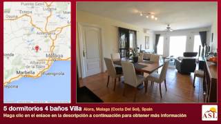 preview picture of video '5 dormitorios 4 baños Villa se Vende en Alora, Malaga (Costa Del Sol), Spain'