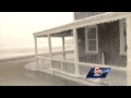 Waves crash over seawall in Scituate - YouTube