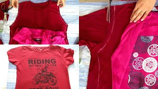 How to Resize a Large T-Shirt into Small Quick DIY