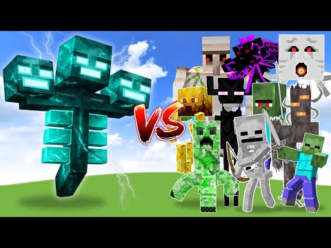 WITHERZILLA vs ALL TITANS | Minecraft Mob Battle