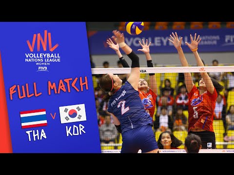 Thailand 🆚 Korea - Full Match |  Women’s Volleyball Nations League 2019