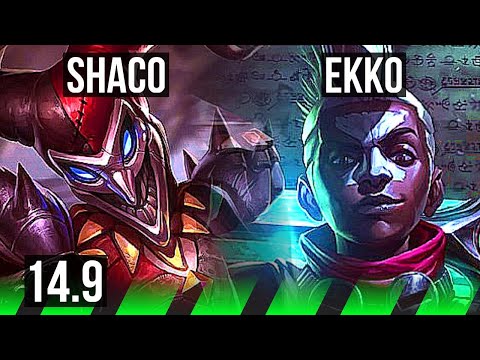 SHACO vs EKKO (JGL) | 13/1/2, Legendary, Rank 15 Shaco | BR Grandmaster | 14.9