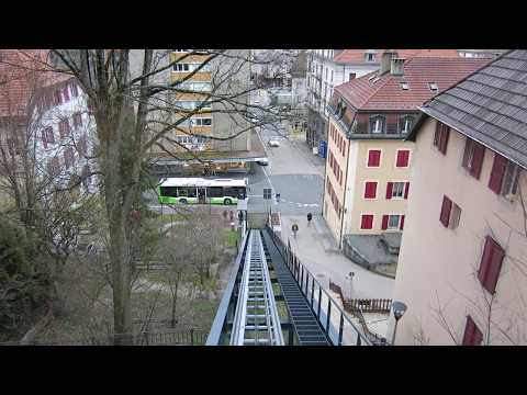 Standseilbahn 2400.01 Le Locle Stadt - Bahnhof Talfahrt 2020 - Funiculaire