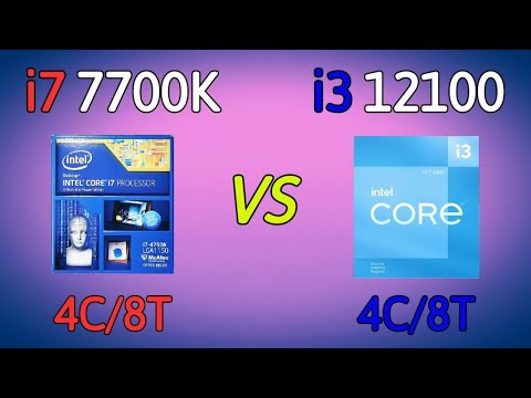 i3 12100 vs i7 7700K - Benchmark and test in 7 Games 1080P