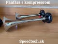 Klaksón 12V - podtlaková fanfára so stálym tónom SN-112 - Video Youtube