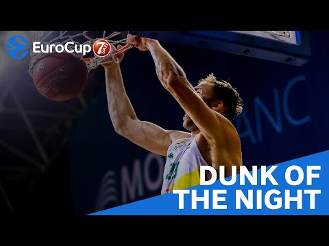 7DAYS EuroCup Dunk of the Night: Needham to Dudzinski for two-handed slam!