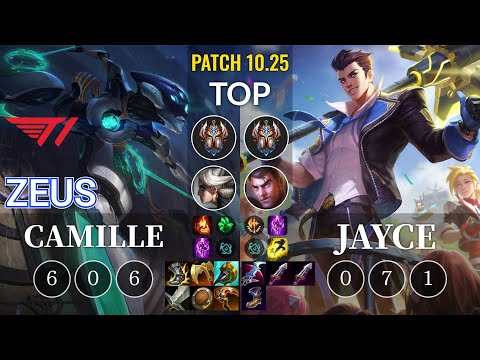 T1 Zeus Camille vs Jayce Top - KR Patch 10.25