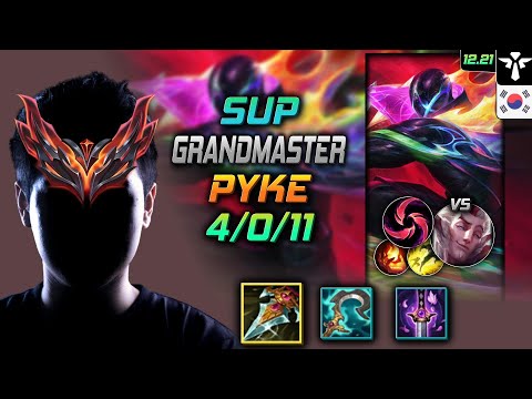 GrandMaster Support Pyke Build Prowler's Claw Hail of Blades - LOL KR 12.21