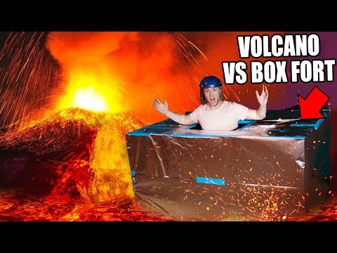 BOX FORT Vs VOLCANO CHALLENGE! 🔥 Video