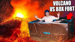 BOX FORT Vs VOLCANO CHALLENGE! 🔥
