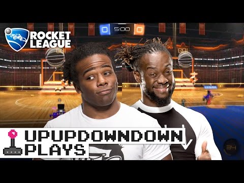 Creed & Kingston play Rocket League Hoops Mode (ft. Sasha & Big E) — UpUpDownDown Plays