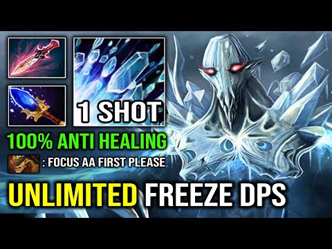 INFINITE FREEZE DPS 100% Anti Healing | NEW Solo Mid Ancient Apparition Crazy Ice Blast Dota 2